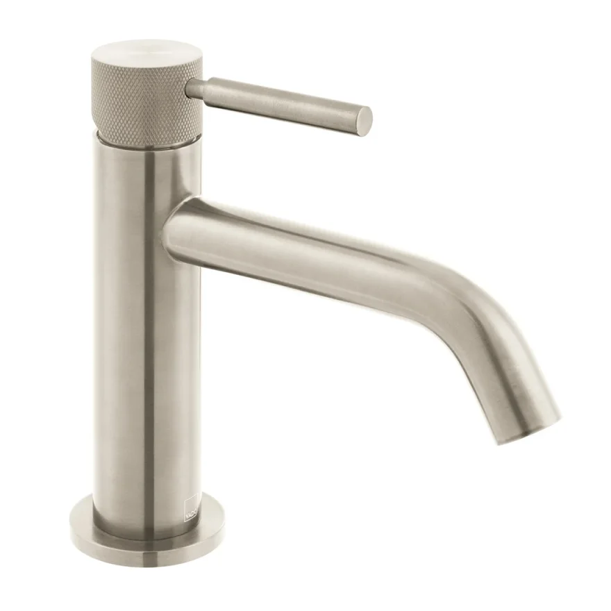Vado Individual Origins Knurled Slimline Mono Basin Mixer With Knurled Handle Brushed Nickel product image - Image 1
