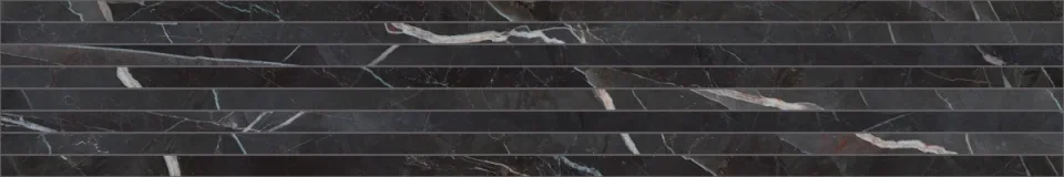 European Tiles Charmo Calacatta Black Narrow Strip 120 X 20cm Polished Wall Tile (sold Per Piece) product image - Image 1