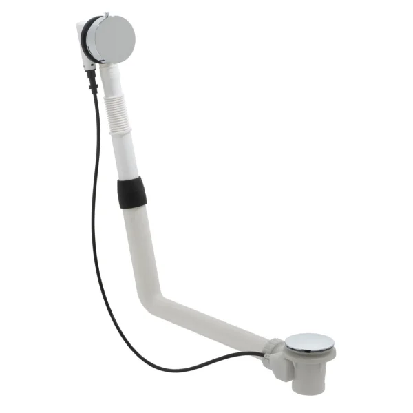 Vado Round Cable Bath Waste And Overflow Chrome