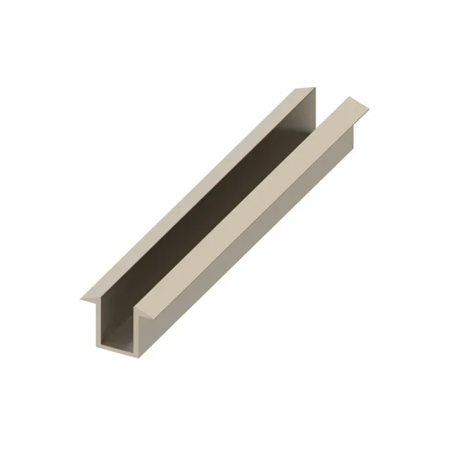 Abacus Glass Recessed Channel -8mm Nickel - 1200mm product image - Image 1