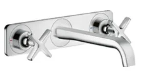 Axor Citterio E 3-hole Basin Mixer For Concealed Installation Wall-mounted With Spout 220 Mm And Plate Chrome