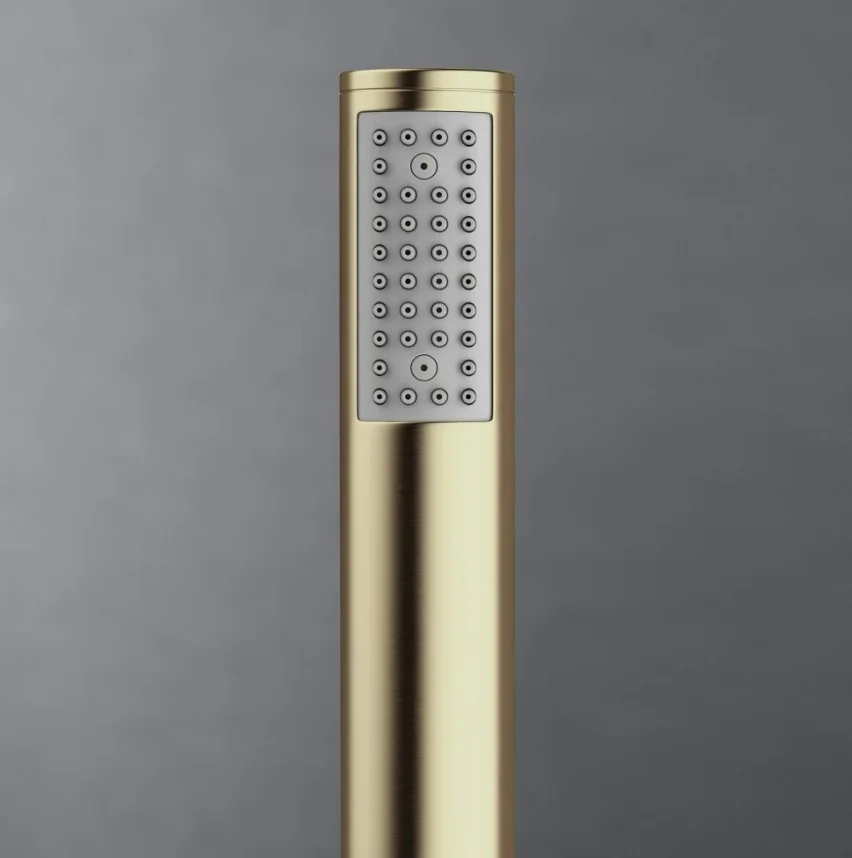 Crosswater Mpro Shower Kit & Wall Out Brushed Brass detail view - Image 2