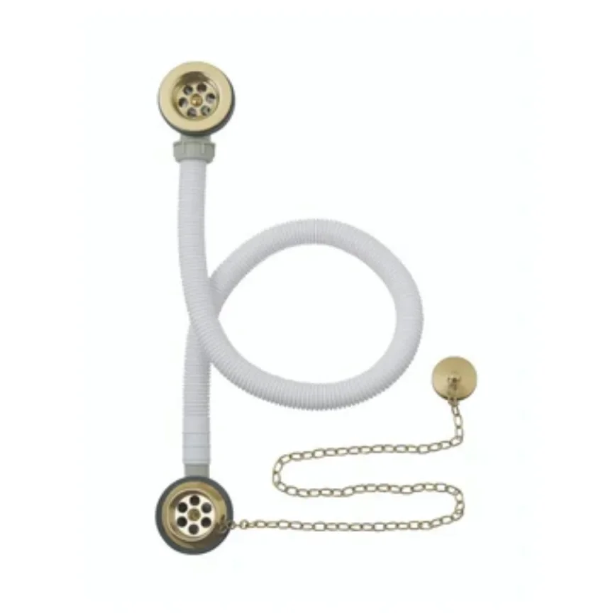 Bc Designs Plug & Chain Concealed Bath Waste Gold product image - Image 1