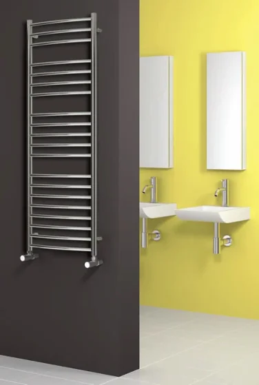 Reina Eos 600 X 1500 Curved Stainless Steel Towel Rail detail view - Image 3