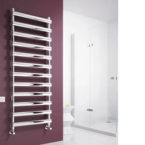 Reina Deno 500X1488 Brushed Stainless Steel Towel Rail detail view - Image 4