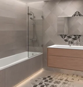 Shower Lab View 18 Standard-hinged Bath Screen 800 X 1500