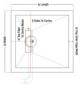 London Showers  Symmetry Slim 25 900 x 900mm Tray & Waste - White product image - Image 2