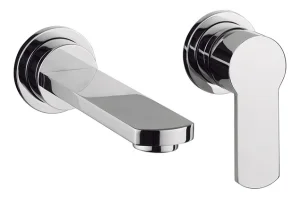 Crosswater Wisp Basin 2 Hole Set Wall Mounted Chrome