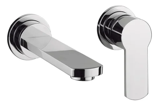 Crosswater Wisp Basin 2 Hole Set Wall Mounted Chrome product image - Image 1