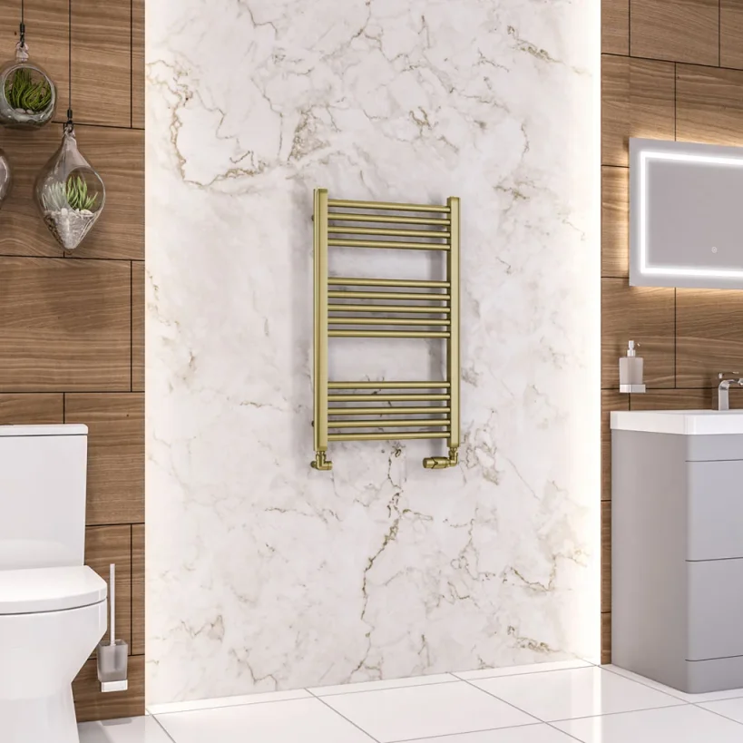 Eastbrook Wendover Straight Multirail 800 X 500 Brushed Brass product image - Image 1