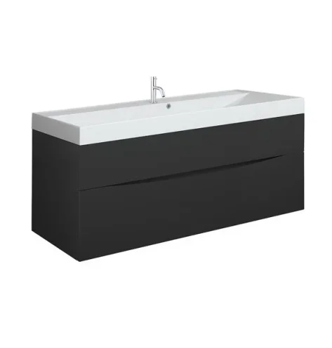 Crosswater Glide Ii 2 Drawer Basin Unit 1000 Matt Black detail view - Image 5