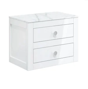 Crosswater Canvass Basin Unit 600 White Gloss