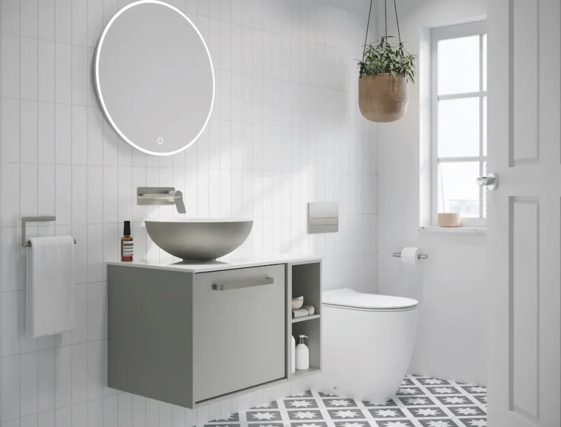 Crosswater MPRO Towel Ring Brushed Stainless Steel Effect detail view - Image 3