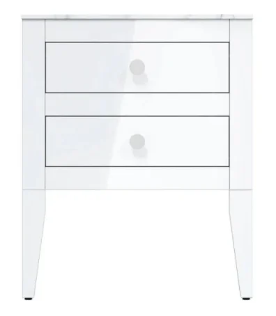 Crosswater Canvass Basin Unit 600 White Gloss detail view - Image 6