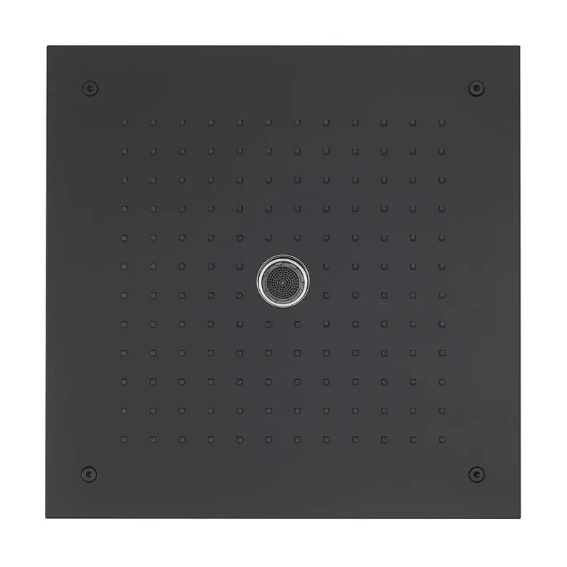 Crosswater Mpro Stream 380x380 Recessed Shower Head Matt Black detail view - Image 2