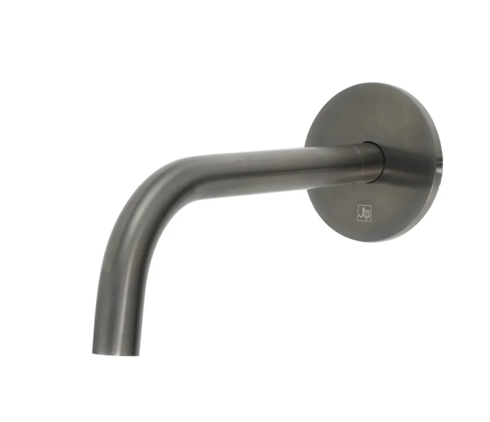 Just Taps Vos Slim Basin Spout 250mm Brushed Black product image - Image 1