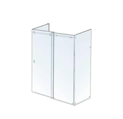 Shower Lab View 32 Standard-sliding Door + Fixed Panel + Two Return Panel 1340 - 1420 X 767 - 787 X 2000 product image - Image 2