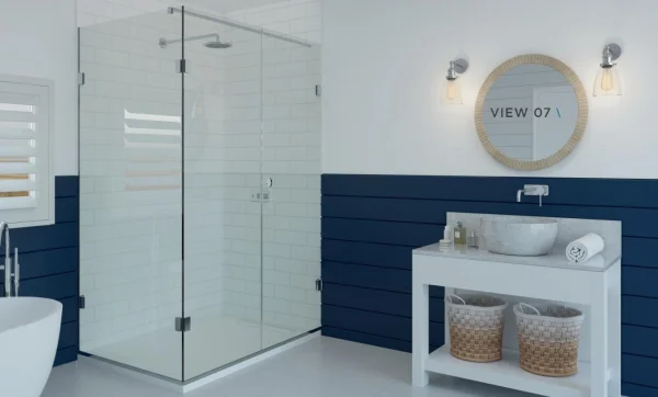 Shower Lab View 07 Standard-door + Inline Panel + Return Panel 773-781 X 869-889 X 2000