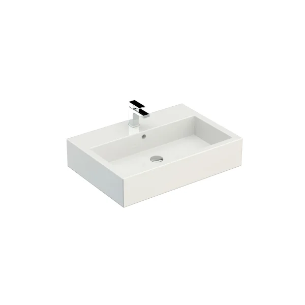 Saneux Matteo 60x42cm Washbasin 1th - Gloss White