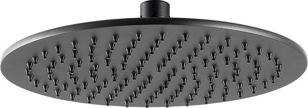 Just Taps Vos Round Shower Head 250mm Matt Black