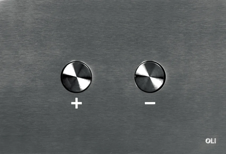 Just Taps Metal Pneumatic Flush Plate Brushed Black detail view - Image 2