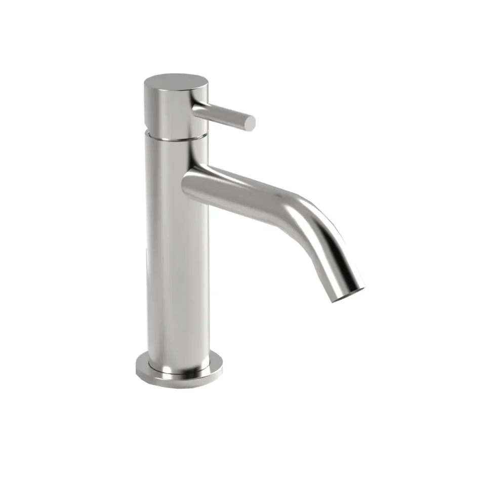 AVA Trend Monobloc Basin Mixer Tap Polished Stainless Steel detail view - Image 3