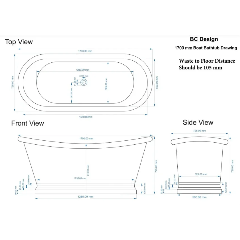 Bc Designs 1700 Antique Bath Outer/inner Antique Copper detail view - Image 5