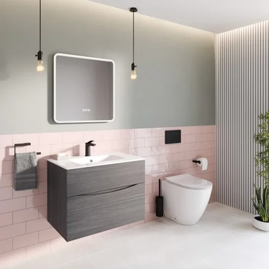 Crosswater Glide Ii 2 Drawer Basin Unit 1000 Steelwood detail view - Image 3