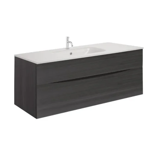 Crosswater Glide Ii 2 Drawer Basin Unit 1000 Steelwood detail view - Image 6