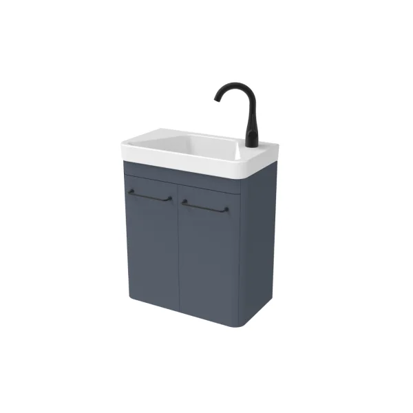 Saneux Hyde 50cm 2 Door Wall Mounted Unit - Matte Fiord