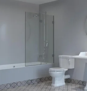 Shower Lab View 14.2f Standard-square Top Two Panel Folding Hinged Bath Screen 1004-1024 X 1500