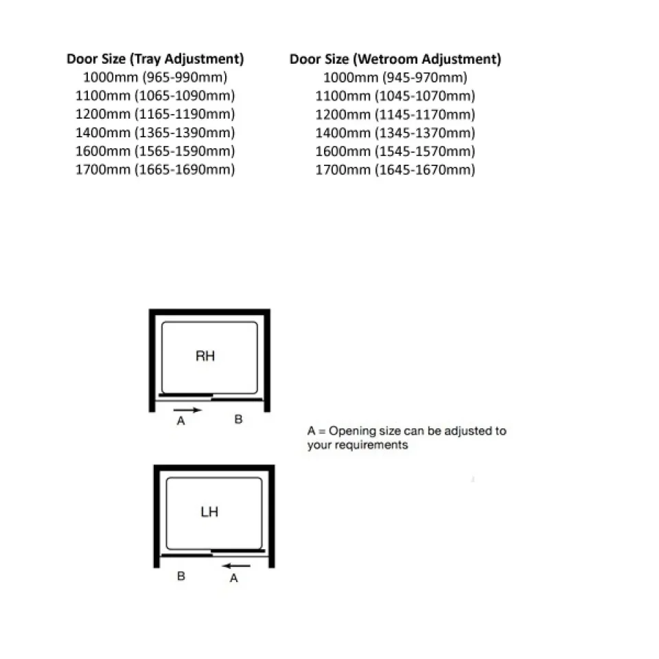 Merlyn 10 Series Sliding Door Right Hand 1700mm technical drawing - Image 4