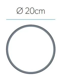 Hib Eclipse Round Magnifying Mirror 20cm technical drawing - Image 2