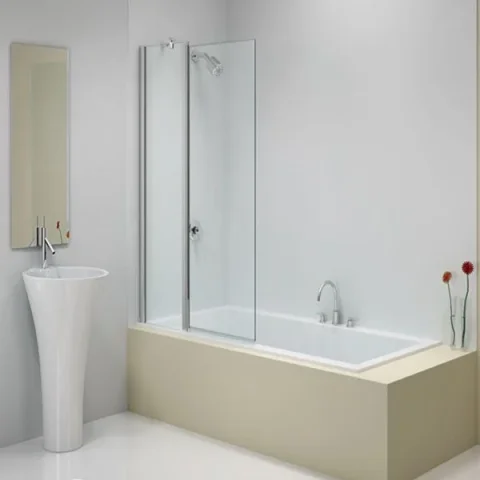Merlyn Two Panel Square Bathscreen 900 X 1500mm detail view - Image 3