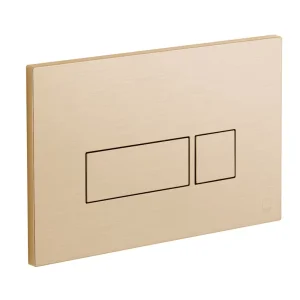 Vado Individual Square Button Flush Plate Brushed Gold