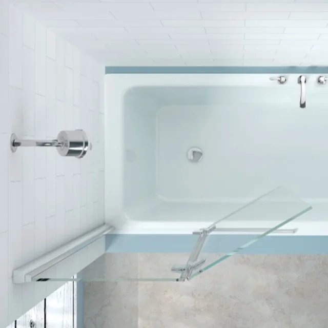 Merlyn 2 Panel Hinged Bathscreen - Left Hand 900 X 1500mm product image - Image 1