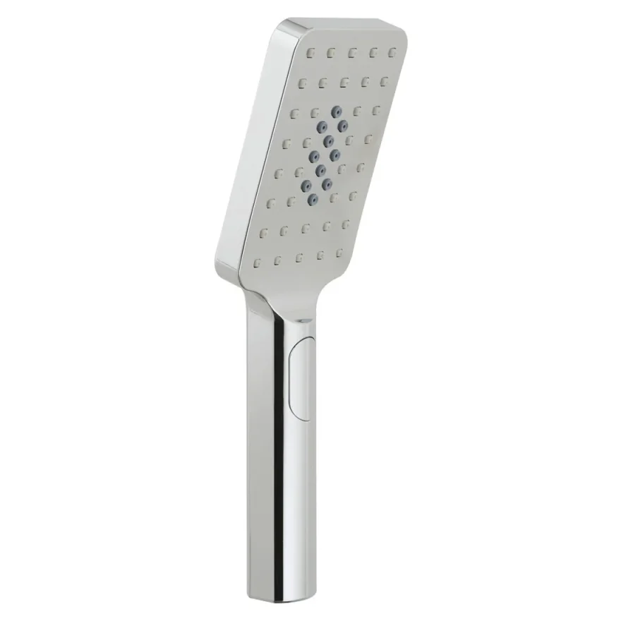 Vado Nebula 80mm X 115mm Rectangular 3 Function Rub Clean Shower Handset With Push Button Control Chrome product image - Image 1