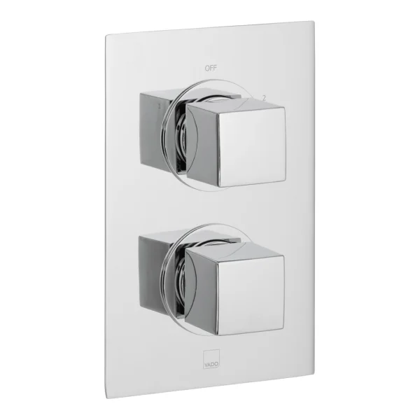 Vado Dx Mix 2 Outlet 2 Handle Concealed Thermostatic Valve Chrome