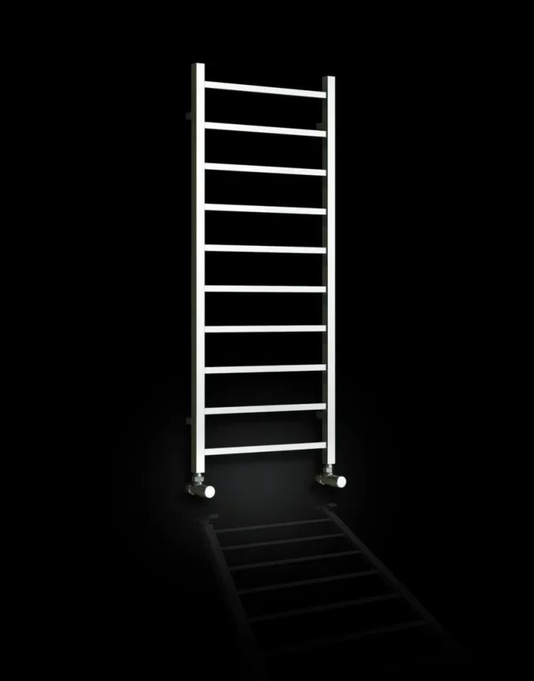 Reina Serena Designer Radiator - 1200 X 300 Chrome detail view - Image 2