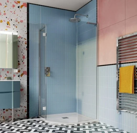 Crosswater Design 8 Quadrant Single Door 900 Silver detail view - Image 2