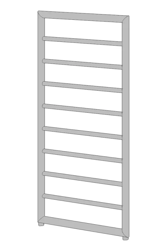 Ava Frame 1000x500mm Towel Rail Brushed Stainless Steel  Oil Filled product image - Image 1