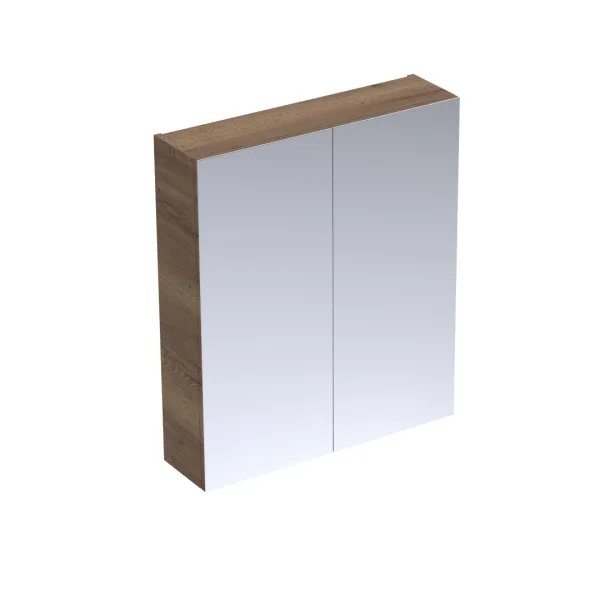 Saneux Austen 60cm 2 Door Mirror Cabinet - English Oak