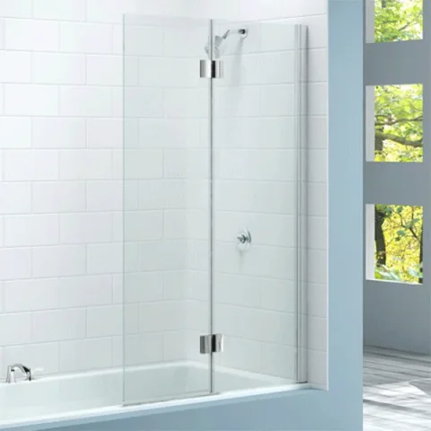 Merlyn 2 Panel Hinged Bathscreen - Right Hand 900 X 1500mm detail view - Image 3