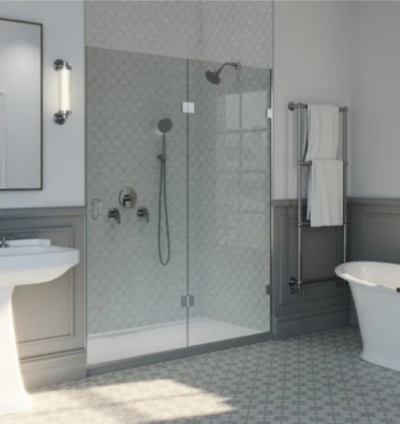 Shower Lab View 04 Standard-inline Panel + Door 754-788 X 2000