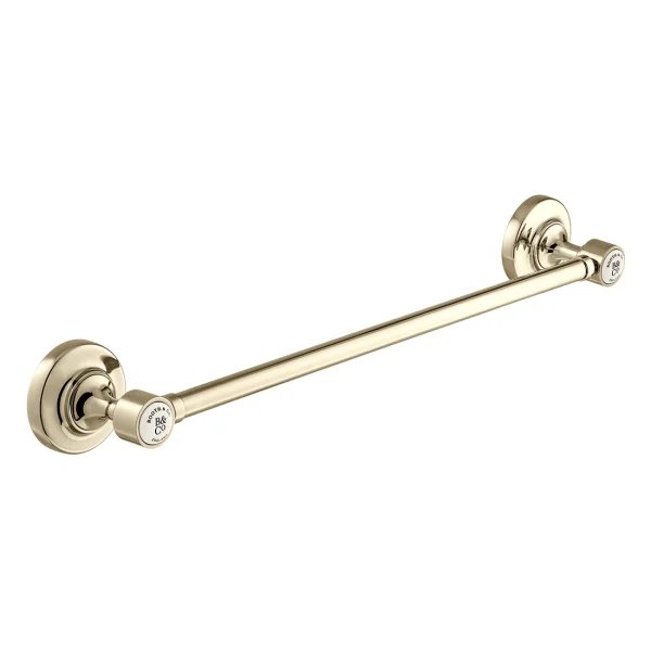 Booth & Co. 450mm Towel Rail Bright Nickel & Crackled White