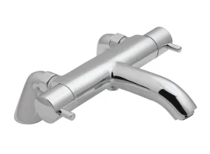 Vado Celsius Exposed Pillar Mounted Thermostatic Bath Shower Mixer Without Shower Kit Chrome