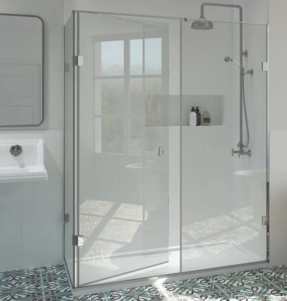 Shower Lab View 45 Standard-panel + Door Hinged From Return + Return Panel 1069-1089 X 769-789 X 2000