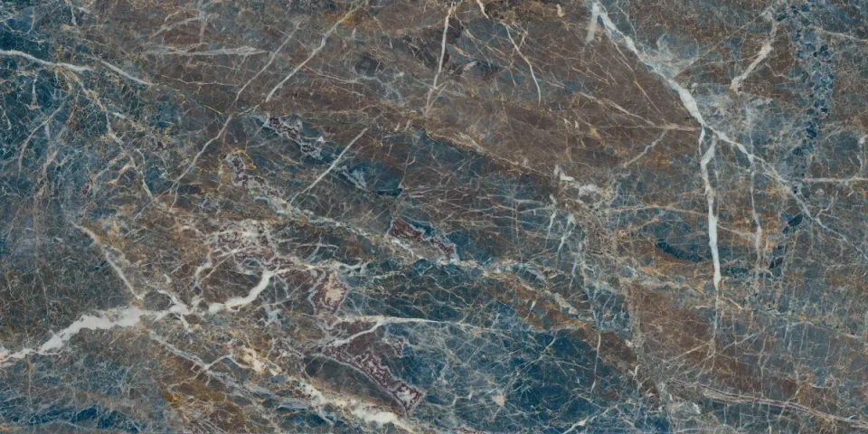 European Tiles Charmo Blue Sunstone 120 X 60cm Polished Wall & Floor Tile detail view - Image 3