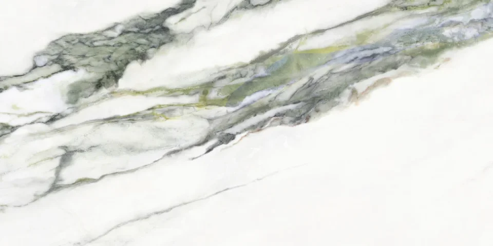 European Tiles Charmo Calacatta Green 120 x 60cm Matt Wall & Floor Tile detail view - Image 2