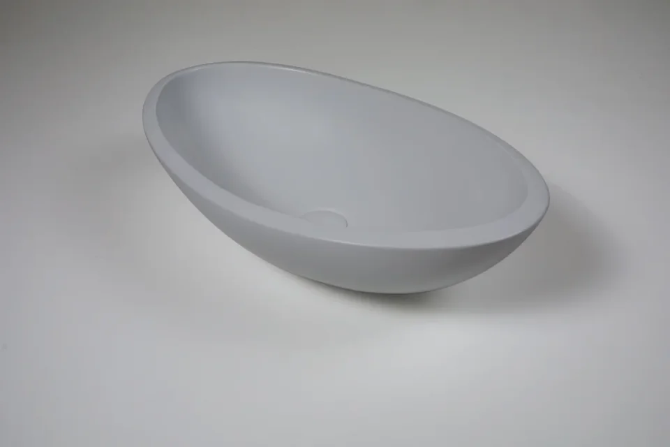 Bc Designs Kurv Basin 615 X 360 Powder Grey product image - Image 1